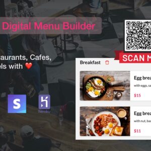 Build QR Digital Menu Builder with Python/Django and React